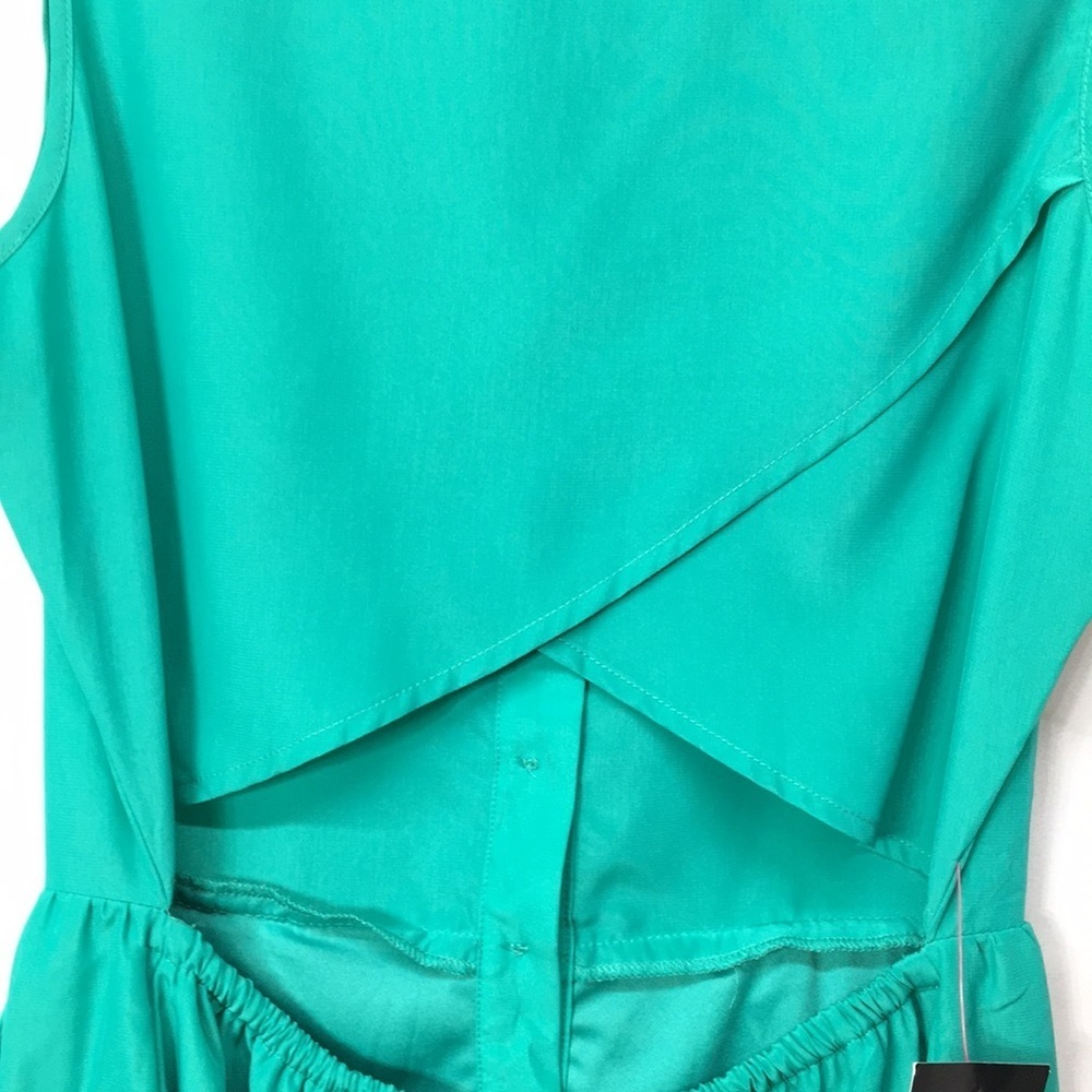 Bebe Women’s Green Sandi Open Back Mini Dress Size XXS NEW With Tags - Picture 12 of 13